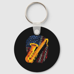 Chaveiro Toca Saxofone Americano Saxofonista Banda de Jazz