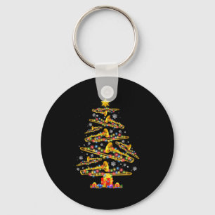 Chaveiro Tocador de Trombone de Natal Árvore de Natal Jazz
