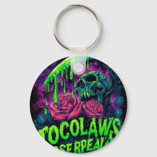 Chaveiro TOCOCLAWS Ceifador Caveira Slime Rosa Horror