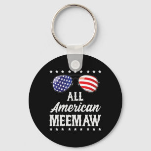 Chaveiro Toda a Americana Meemaw 4 de Julho Dia da Independ
