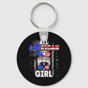 Chaveiro Toda a Menina Americana Bandeira dos EUA 4 de Julh
