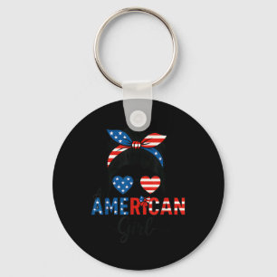 Chaveiro Toda a Menina Americana Bandeira dos EUA 4 de Julh