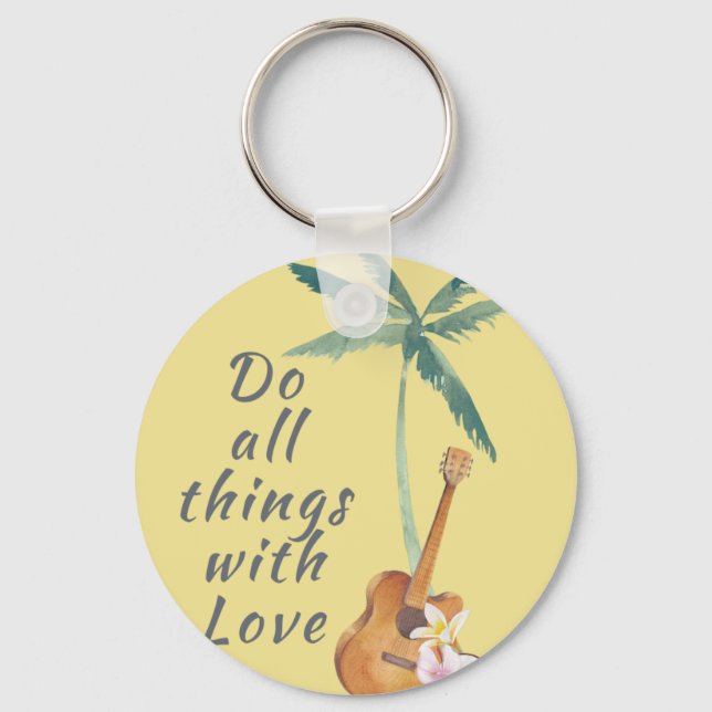 Chaveiro Todas as Coisas Com Amor Tropical (Frente)