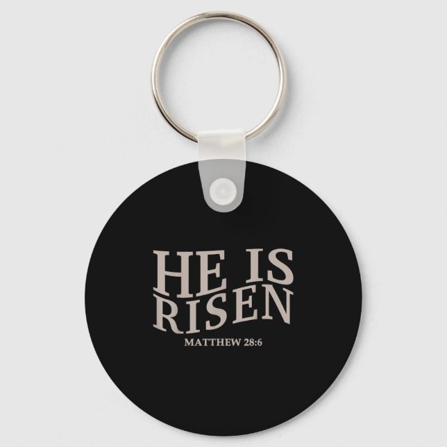 Chaveiro Toddler Ele É Risen Páscoa Cristã Irmã Da (Frente)
