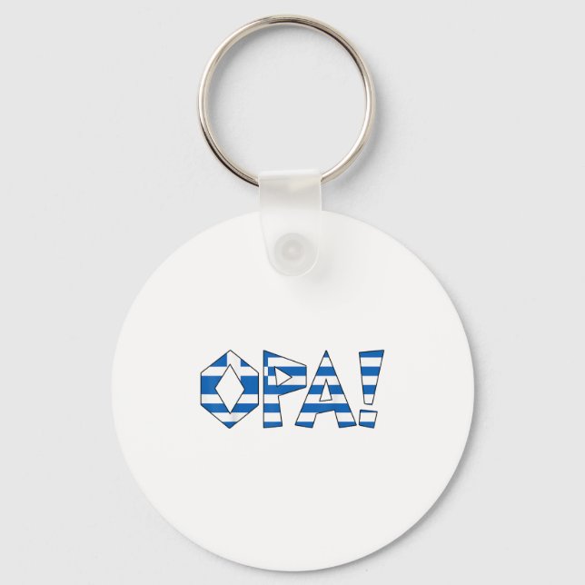 Chaveiro Toddler Grécia-shirt Grega Flag Engraçado Bebê Men (Frente)