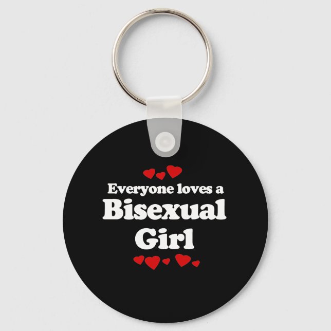 Chaveiro Todo mundo ama uma camiseta bissexual (Frente)