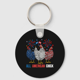 Chaveiro Todo Pintinho Americano Retro 4 De Julho Patriótic