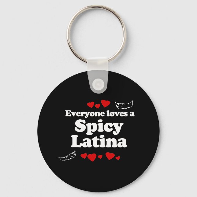 Chaveiro Todos adoram uma camiseta latina picante (Frente)