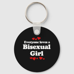 Chaveiro Todos ama um t-shirt bissexual da menina