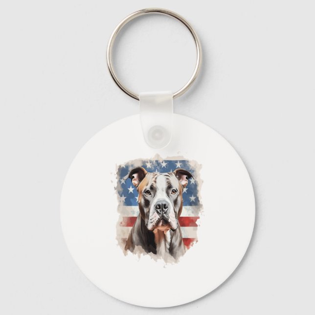 Chaveiro TODOS OS AMIGOS AMERICANOS DE DOG-amantes de pit b (Frente)