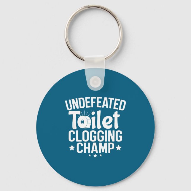 Chaveiro Toilet Champion Undefeated Clogging (Frente)