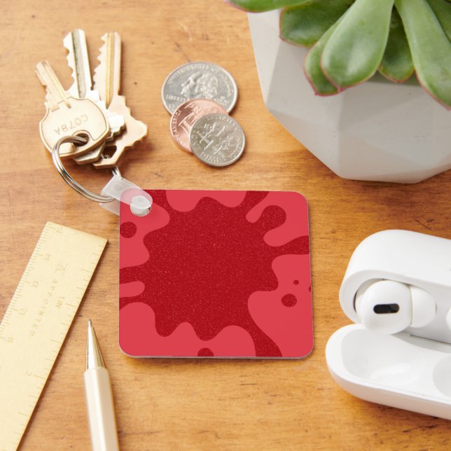Chaveiro Tomate Vermelho Splatter – Personalizável (Mesa)