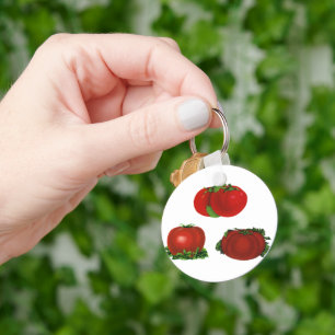 Chaveiro Tomates Vermelhos Maduros Vintage Comida, Frutas, 