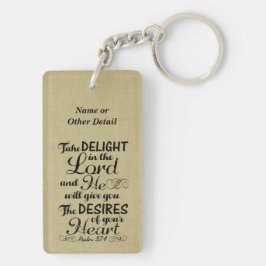 Chaveiro Tome prazer no verso da Bíblia Lorde Salm 37 4