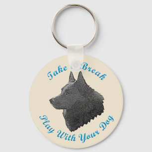 Chaveiro Tome uma ruptura (o Schipperke)