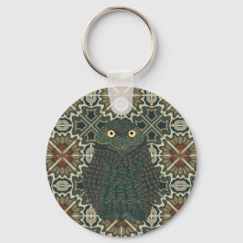 Chaveiro Toneladas de Coroa Ouro Marrom-Terrestre Decoradas