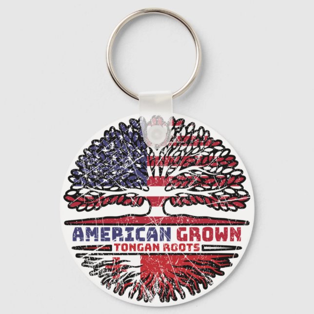 Chaveiro Tonga Tongan US American USA United States Tree (Frente)