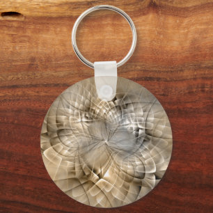 Chaveiro Tons da Terra Textura de Arte Fractal Moderna Abst