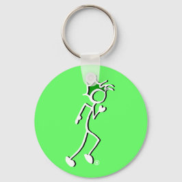 Chaveiro Tons verdes Stick-With-Sport Runner Stickman