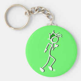 Chaveiro Tons verdes Stick-With-Sport Runner Stickman