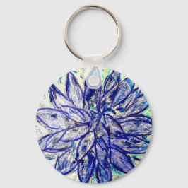Chaveiro Toque de Botão Básico Rare Blue Dalhia