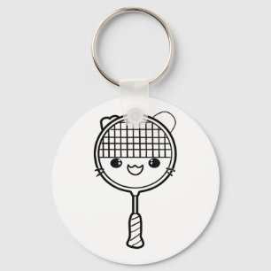 Chaveiro Toque de Cartoon de Badminton Racket