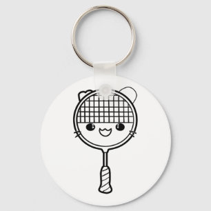 Chaveiro Toque de Cartoon de Badminton Racket