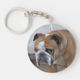 Chaveiro Toque de chave acrílica em inglês / Keyring de cão
