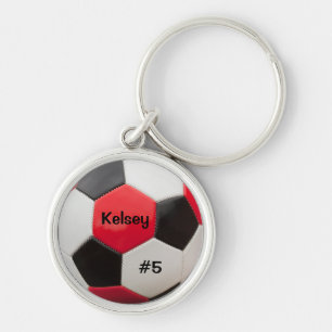 Chaveiro Toque de Chave Preta e Branco do Futebol