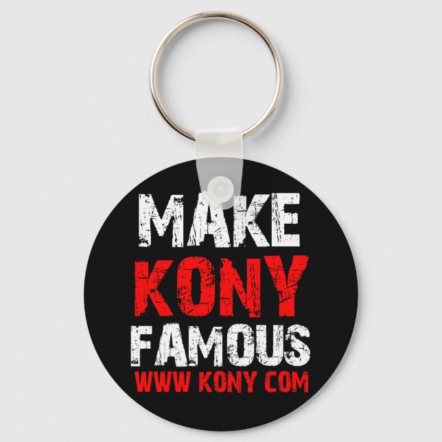 Chaveiro Tornar Kony Famoso - Kony 2012 (Frente)