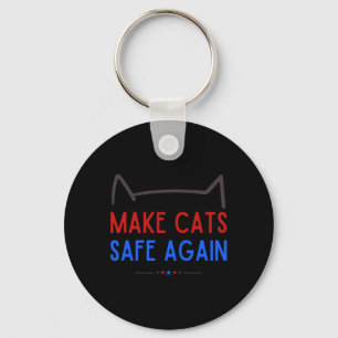 Chaveiro Torne Os Gatos Seguros Novamente - Engraçada Consc