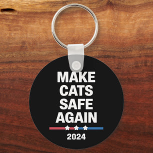Chaveiro Torne Os Gatos Seguros Novamente Engraçados Presid