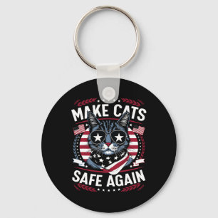 Chaveiro Torne os Gatos Seguros Novamente Trump Gatos Para