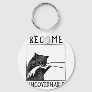 Chaveiro Torne-se ingovernável - Gato Negro Mordendo Mão En