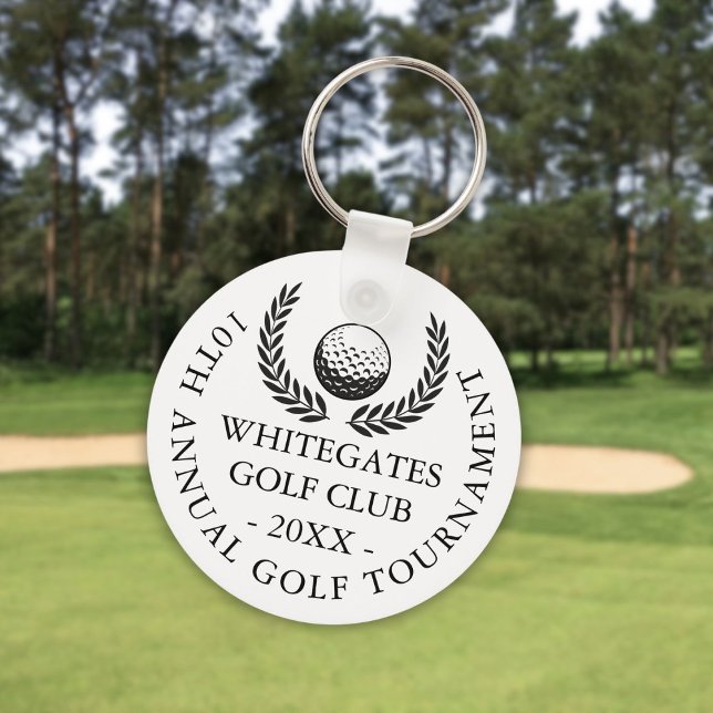 Chaveiro Torneio de Golfe Clássico Personalizado (Custom Classic Golf Club Tournament Keychain)
