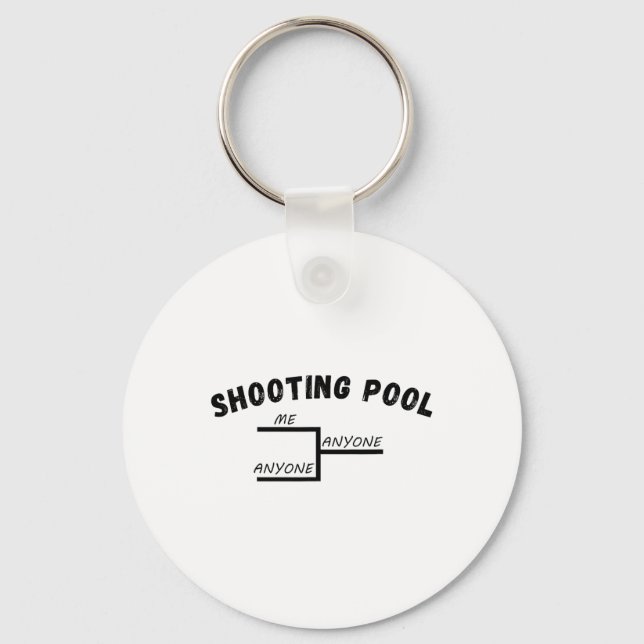 Chaveiro Torneio de Piscina Engraçado Torneio Me Qualquer B (Frente)