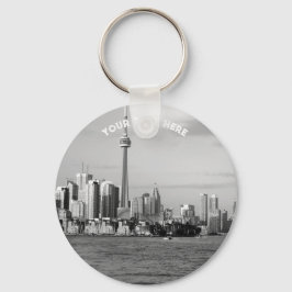 Chaveiro Toronto Canada Ontario Black White Vintage Keychai