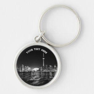 Chaveiro Toronto Canada Ontario Black White Vintage Keychai