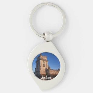 Chaveiro Torre de Belem ao pôr do sol em Lisboa, Portugal