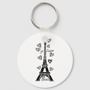 CHAVEIRO TORRE EIFFEL DE PARIS JE T'AIME E IMPRESSÃO DOS