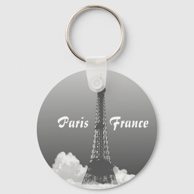 Chaveiro Torre Eiffel de Paris oscila em cloud keyring (Frente)