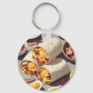 Chaveiro Tortilha de Bacon Ovo Queijo para o Café da Manhã