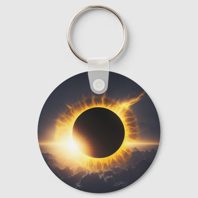 Chaveiro Total de Texto para Adicionar Souvenir Eclipse Sol (Frente)
