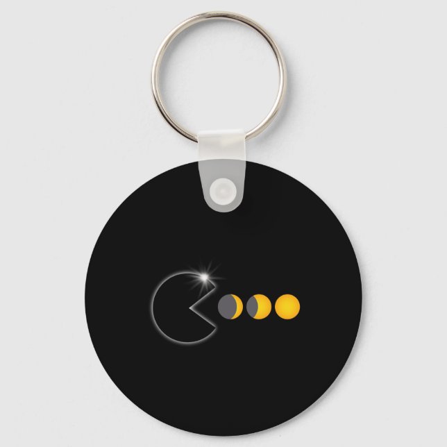 Chaveiro Total do Eclipse Solar abril 8 2024 Fases Diversas (Frente)
