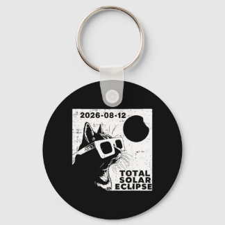 Chaveiro Total Solar Eclipse 2026 Cat Lover