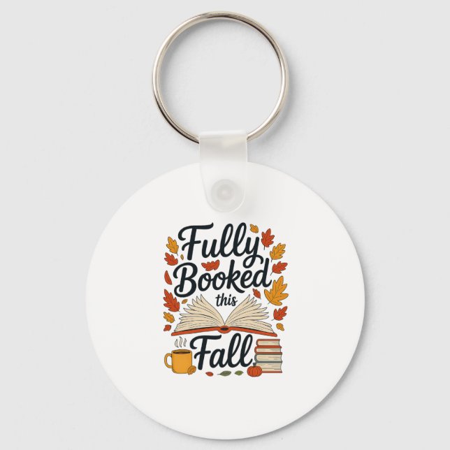 Chaveiro Totalmente Reservado Para Livros de Outono Abóbora (Frente)