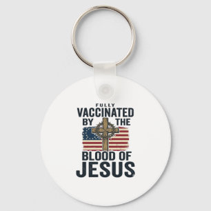 Chaveiro Totalmente Vacinado pelo Sangue de Jesus Patriótic