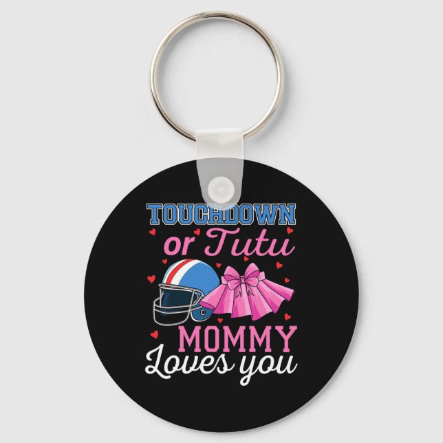 Chaveiro Touchdown Ou Tutu Mamãe Ama Você Futebol Gênero  (Frente)