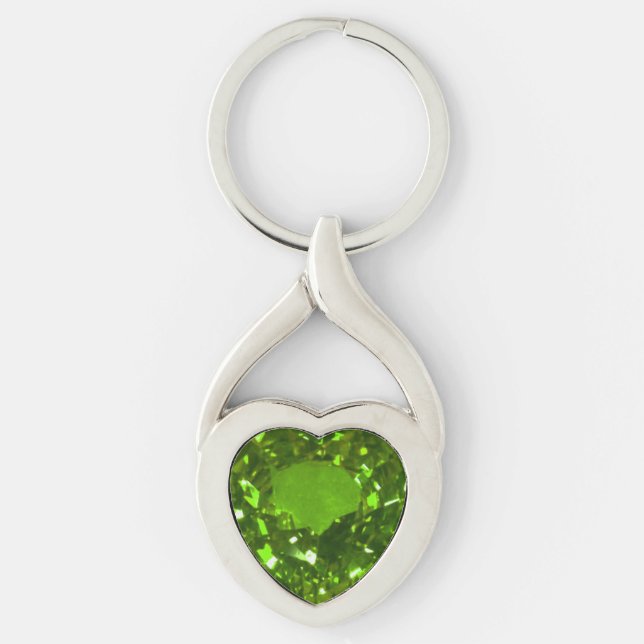Chaveiro Tourmaline Gemstone Green (Frente)