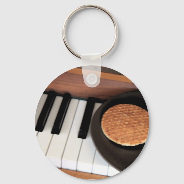 Chaveiro Tout Va Bien - Stroopwafel & Piano Key Holder (Frente)